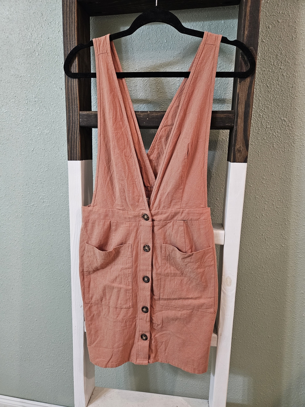 Sienna Sky Coral Pink Button-Front Midi Dress Size M